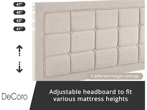 Decoro Mornington Upholstered Bed, Queen