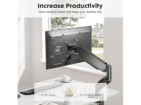 Simple Deluxe Simple Deluxe Single Monitor Arm, 13 to