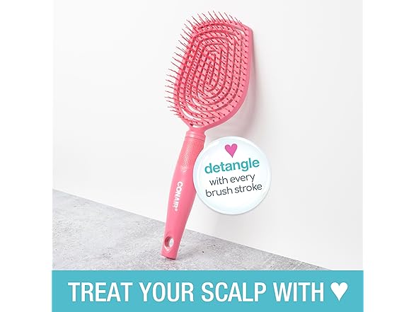 Conair Scalp Care Detangling hairbrush Pink Pulse