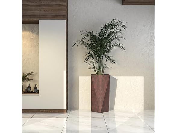 LeisureMod AP35BR Aloe Planter Brown, 35"
