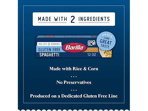 BARILLA Gluten Free Spaghetti, 12 ounce, Pack of 12