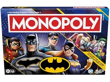 $17.49, Was $18.22, 4% Off! Hasbro Gaming Monopoly Batman Edition Board Game dealfomo