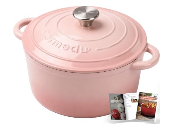 Parmedu 5.5QT Enameled Cast Iron Dutch