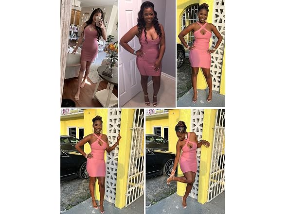 Meilun Women (XS) Celebrity Bandage Bodycon Dress