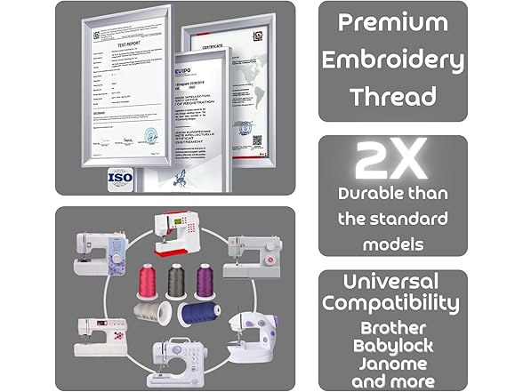 Simthread 63-Color Embroidery Thread Kit