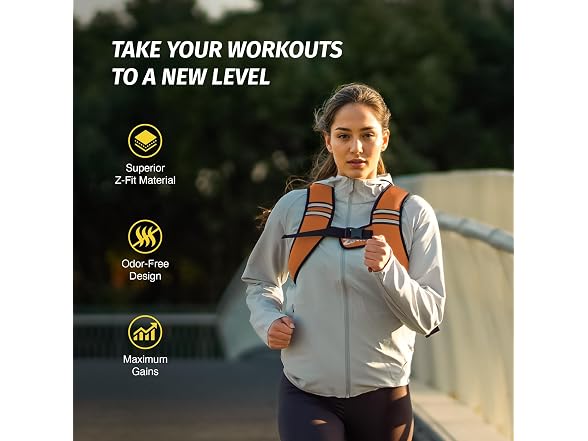 Zelus Orange Weighted Vest 10lb