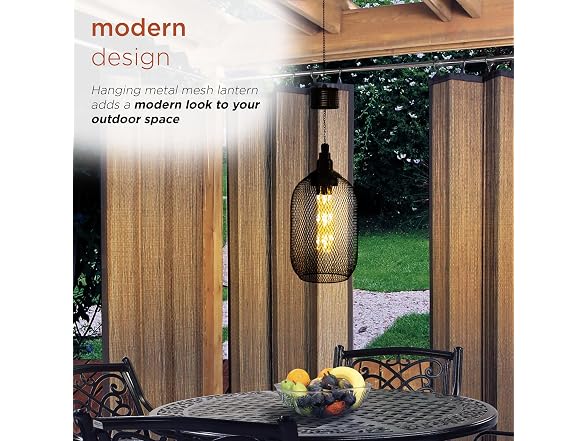 Alpine Corporation 12" Tall Hanging Solar Powered Lantern