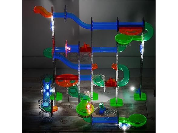 Discovery Marble Run Race Track – 92-Piece Light-Up