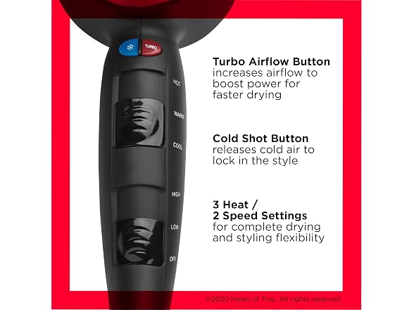 REVLON Turbo Hair Dryer with Advanced Io