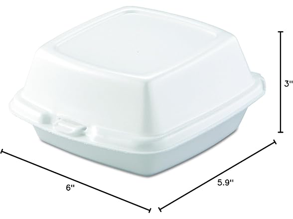 Dart 6 in Lg Sandwich Foam Container