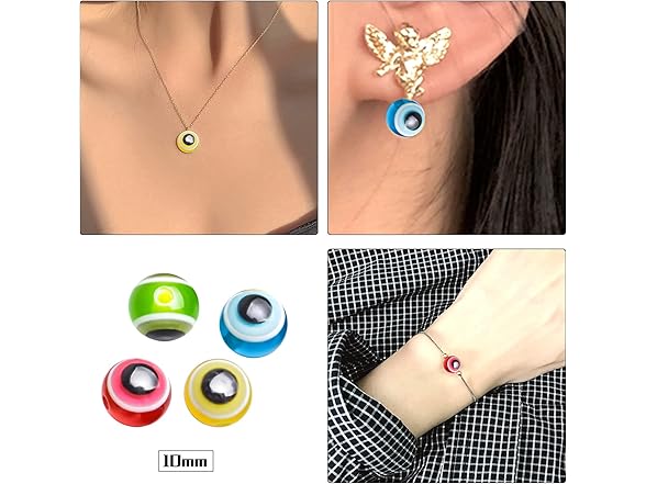 Jdesun Round Evil Eye Beads