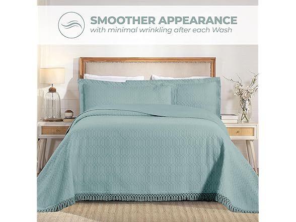 Superior Remi Cotton Blend 3 Piece Bedspread Set
