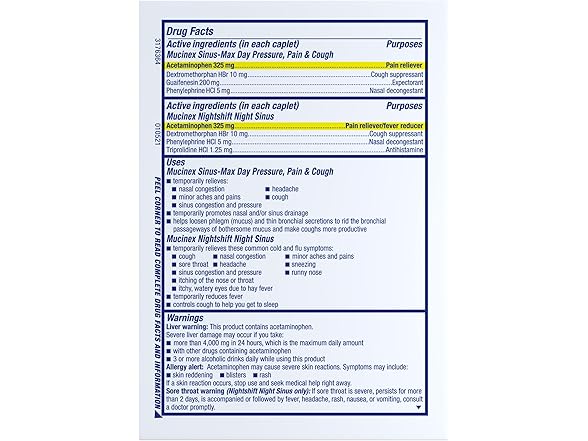 Mucinex Nightshift Sinus Caplets 2Pk