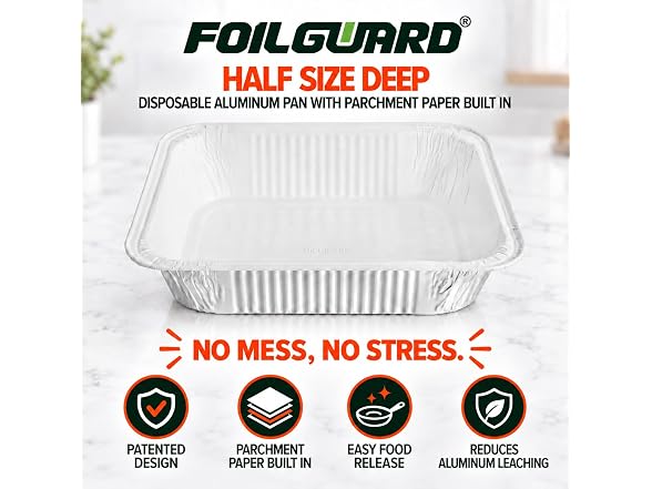 FoilGuard Half Size Deep Aluminum Pans