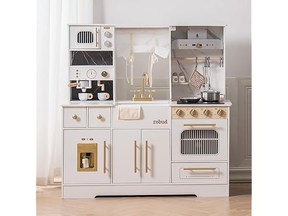 ROBUD Wooden Play Kitchen Set 