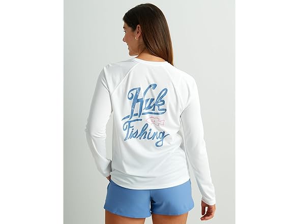 HUK Womens Pursuit Patterned Crew (XS)