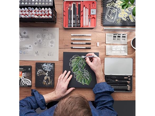 ARTEZA Acrylic Paint Markers, Set of 12 White