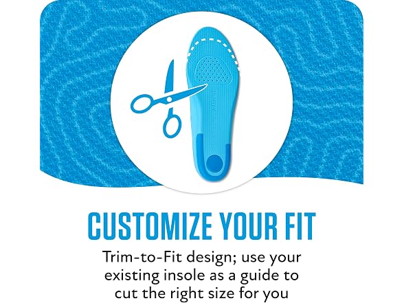 Sof Sole Walking Insoles Trim to Fit Medium
