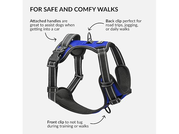 CollarDirect No Pull Reflective Dog Harness