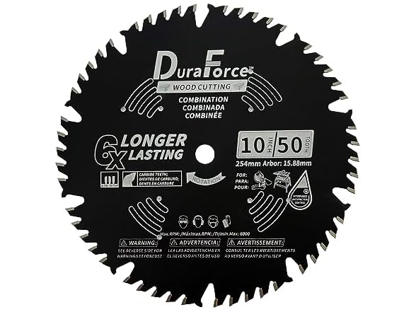 DuraForce 10 Inch 50 Tooth ATB Saw Blade