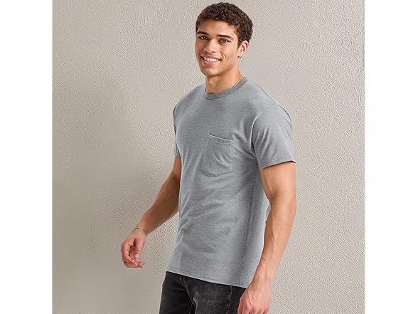 Hanes Mens Pocket Tee Oxford (S)