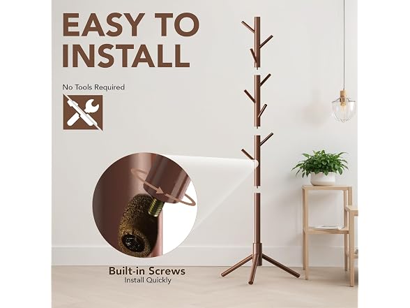 Hupmad Freestanding Coat Rack 8 Hooks