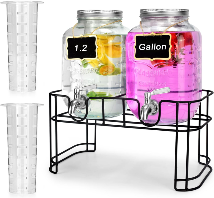 DD&HAPP Glass Drink Dispenser W/ Stand - Gallery 10