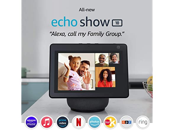 Echo Show 10 3rd Gen HD smartdisplay motion and Alexa Charc (Open Box)