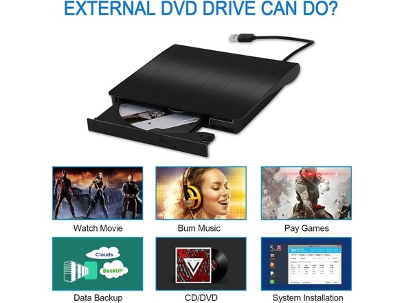 2Pk External DVD Drive Writer USB 3.0