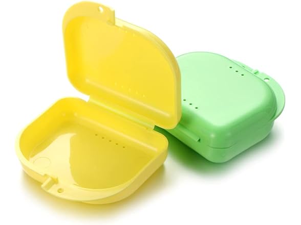 AKOAK Denture Case 2pc Yellow