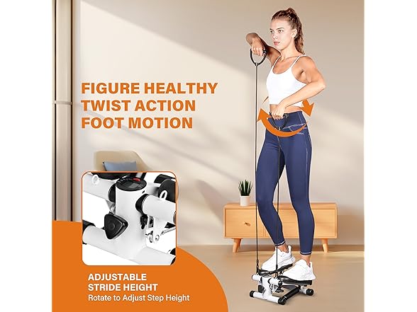YSSOA Mini Stepper with Resistance Band