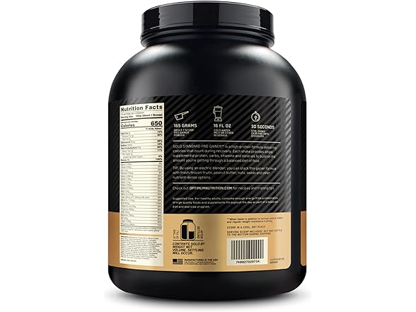 Optimum Nutrition Gold Standard Pro Gainer Protein Powder, Vanilla Custard