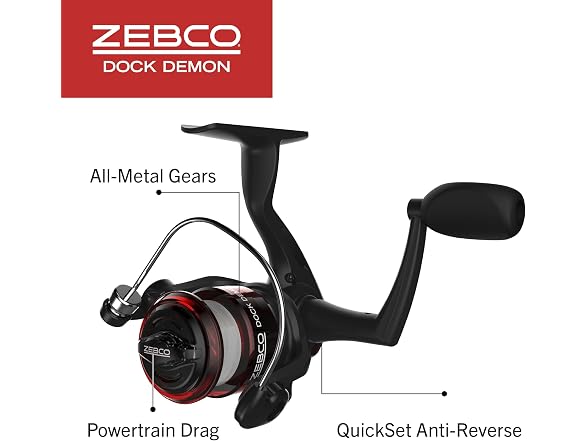 Zebco Dock Demon Spinning Reel and Fishing Rod Combo