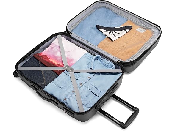 Samsonite Omni Hardside Expandable Luggage Black, 2-Piece Set (20/28)
