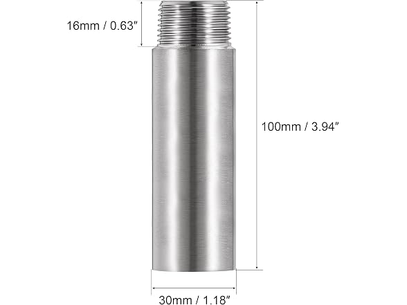 uxcell Shower Head Extension Arm SS 3/4PT