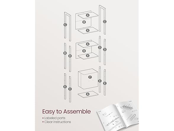 VASAGLE 5-Tier Industrial Bookshelf