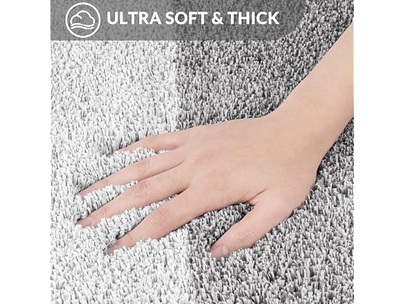 Exclusivo Mezcla Soft Absorbent Bathroom Rugs, Non