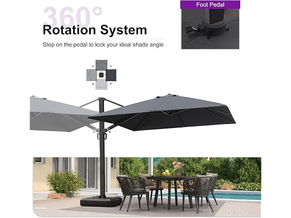 PURPLE LEAF Cantilever Umbrella 10' X