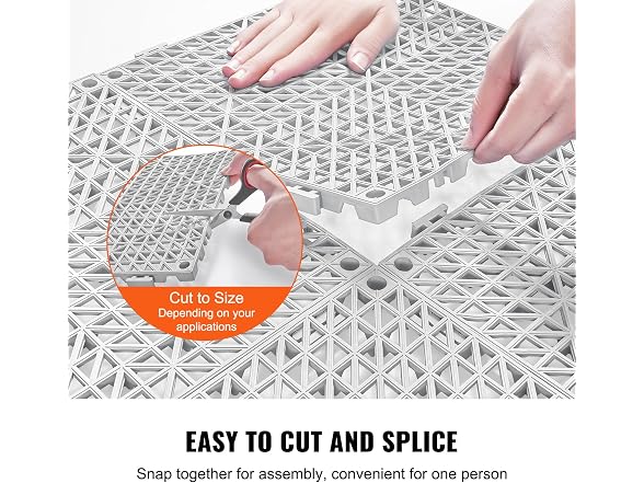 Interlocking Tile 55PCS Grey, Drainage Tiles 12"