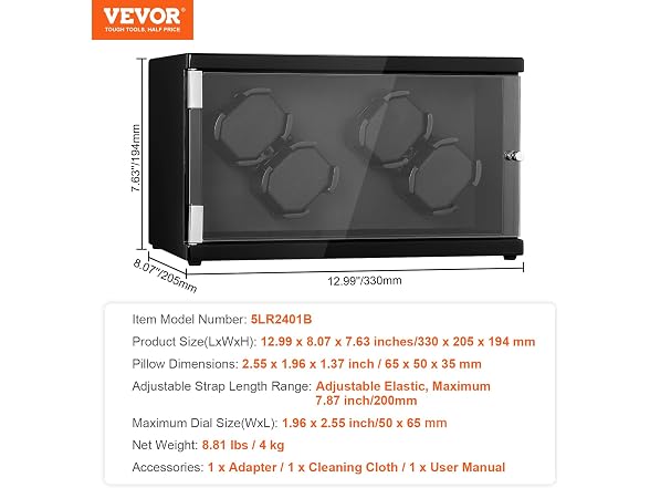 Watch Winder, Watch Winder for 4 Men's and