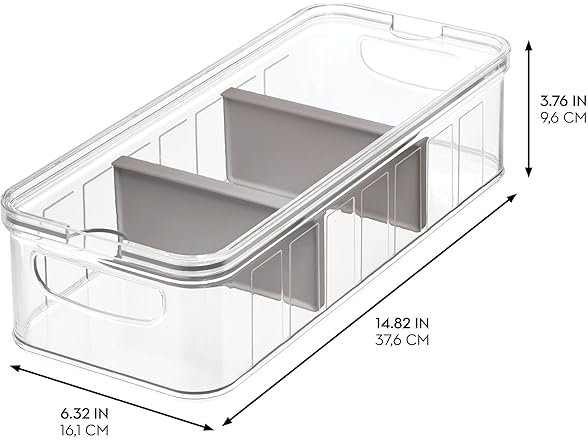 InterDesign iDesign Recycled Plastic Crisp Large Divided Fr