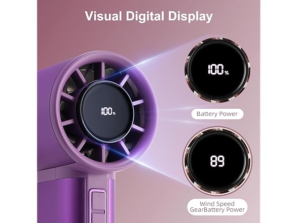 Sowmow Purple Handheld Turbo Fan