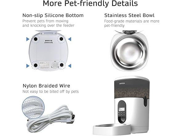 Smart Automatic Cat Feeder, 4L Timed Pet