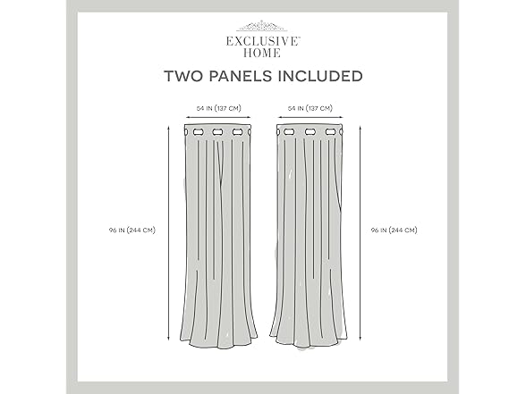 Exclusive Home White Curtains, 54"x96"