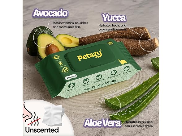 200ct Unscented Pet Wipes