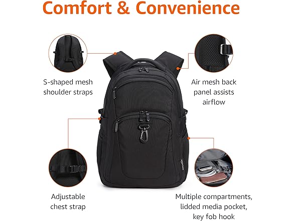 Amazon Basics Travel Laptop Backpack