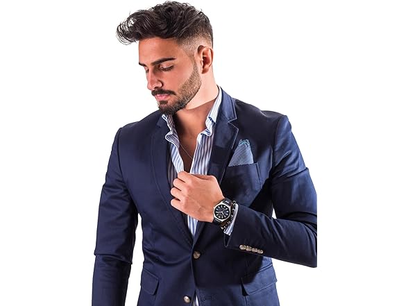 Perry Ellis Ultra Slim Watch Blue Dial Leather