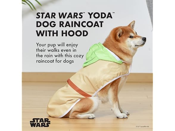 Star Wars for Pets Yoda Dog Raincoat