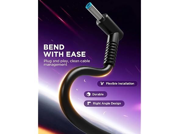 EHAHALEH 65W HP Laptop Charger 4.5mm