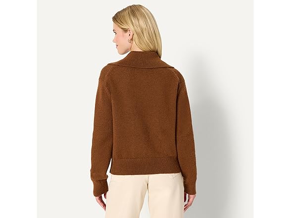 Amazon Essentials Women Relaxed-Fit Button Collar Sweater